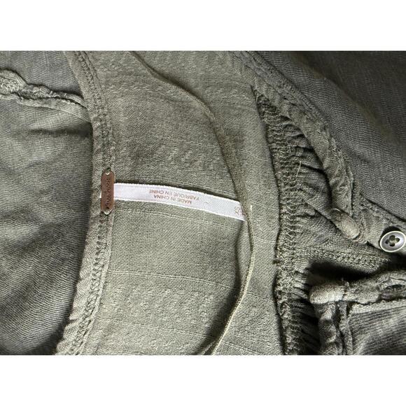 FREE PEOPLE Aster Henley Oversized Top Size Xs - Olive Green- - Picture 4 of 4